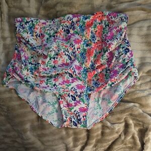 Floral High-Waisted Swimsuit Bottom